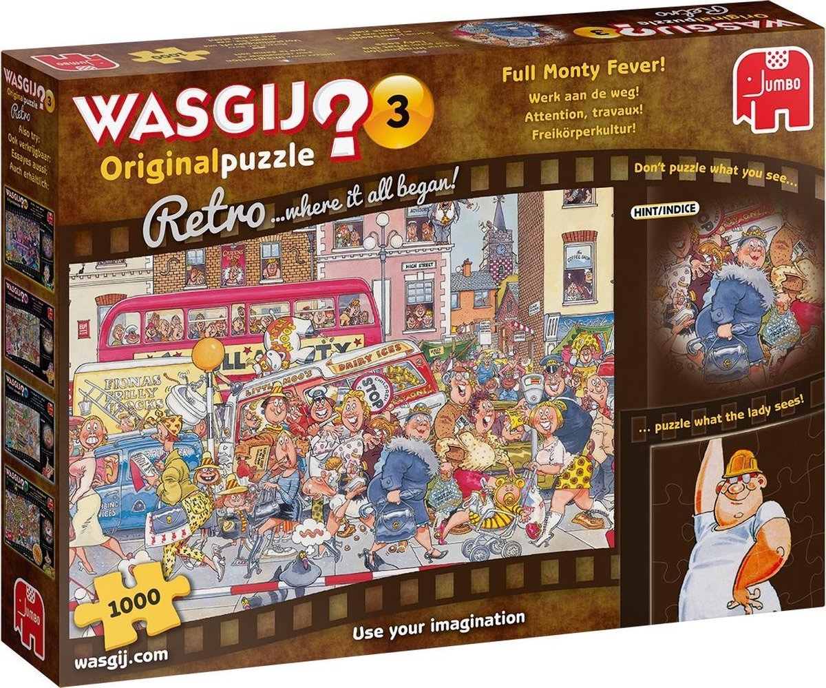 Wasgij Retro Original 3 Werk aan de Weg! puzzel - 1000 stukjes