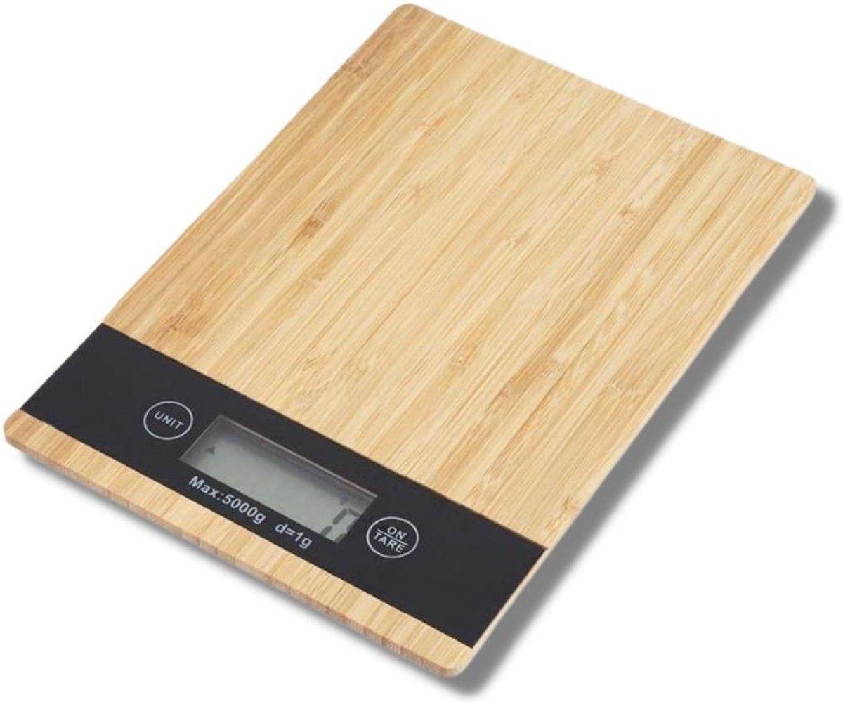 Viento Luxe Digitale Bamboe Keuken Weegschaal