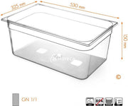 Gastronormbak BPA Vrij 1/1 150mm