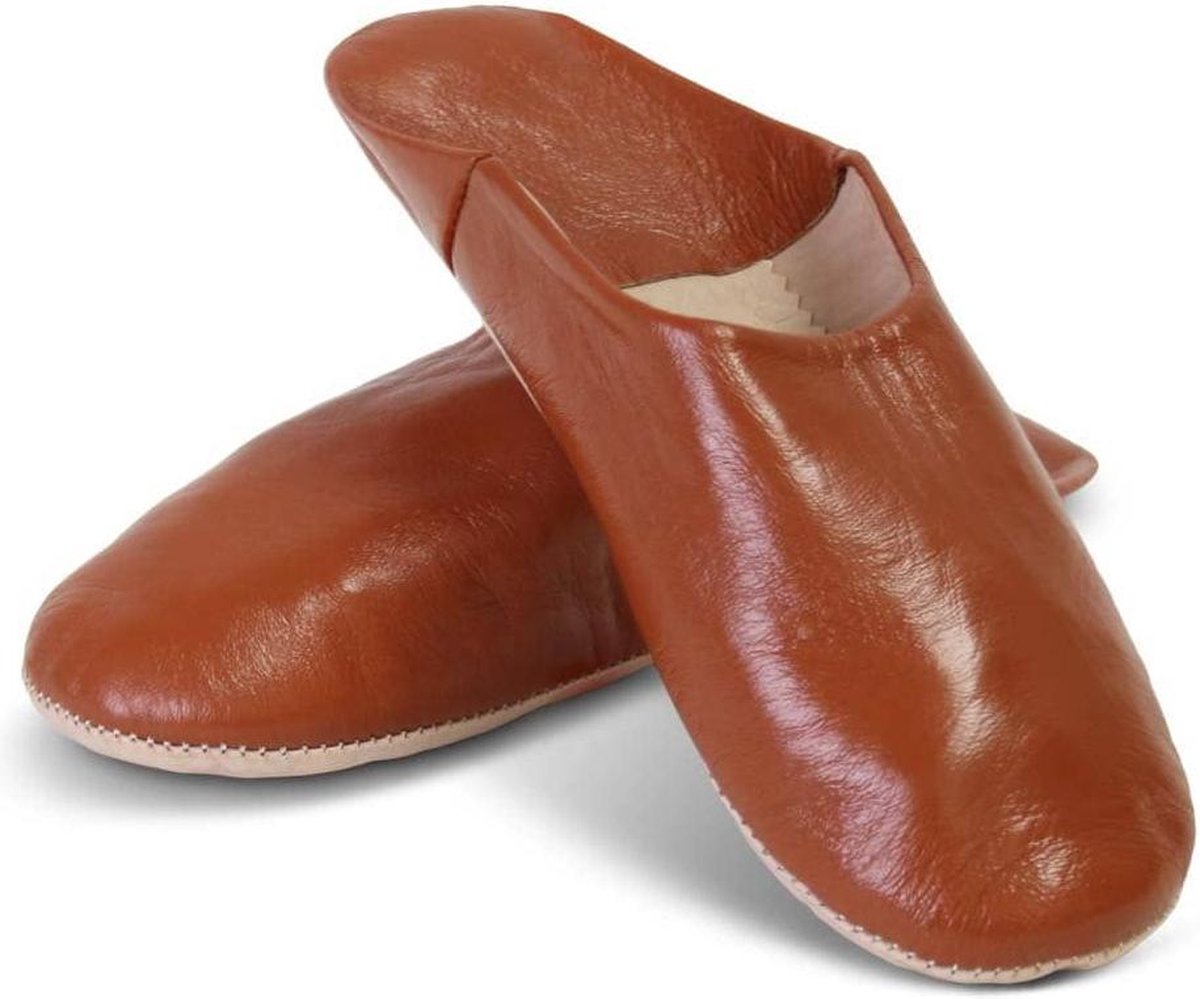 Marokkaanse Babouche Leer Natural