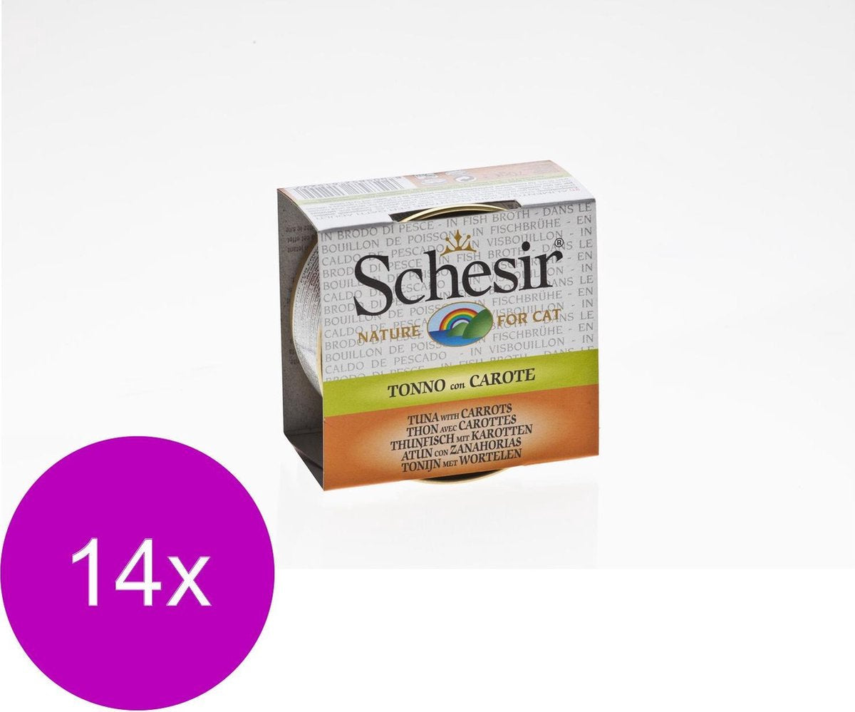 Schesir - Tonijn met wortelen - 14 stuks à 70 gram