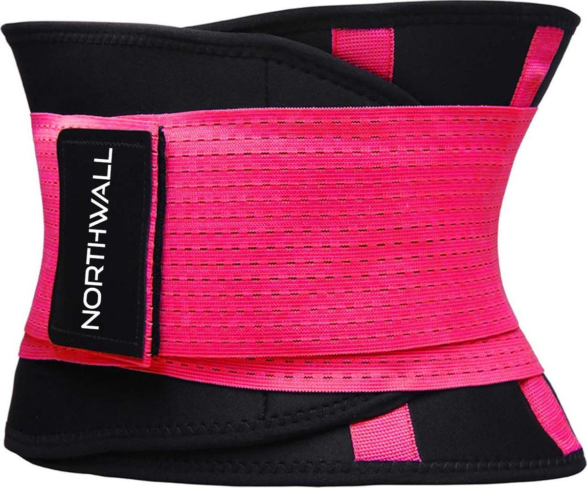 Rugbrace voor Onderrug met Baleinen - Corrigerende Rugband voor Onmiddelijke Pijnbestrijding & Rugondersteuning - Roze maat L (Taille: 91 - 102 cm)