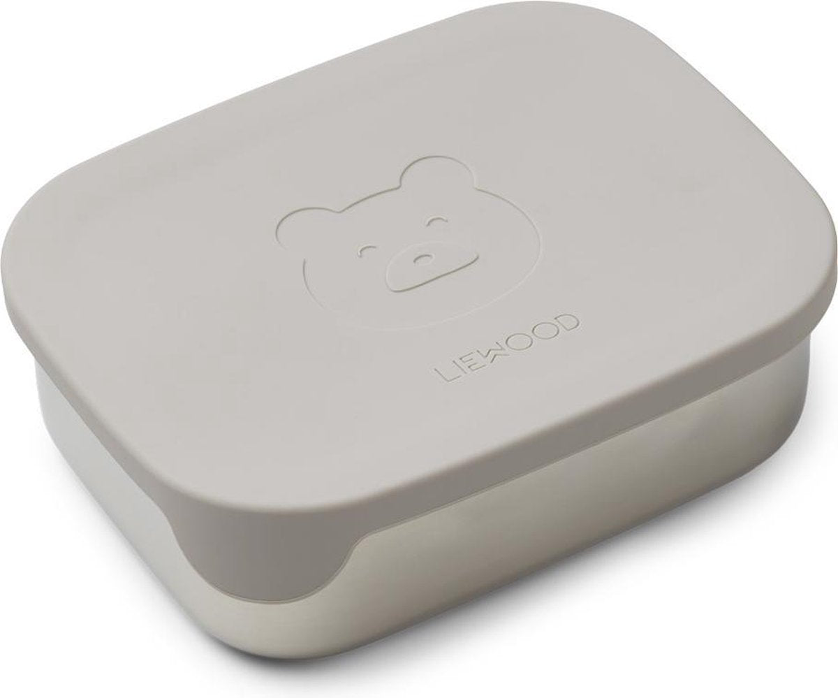 Liewood Lunchtrommel RVS Arthur Lunchbox - mr bear dumbo grijs