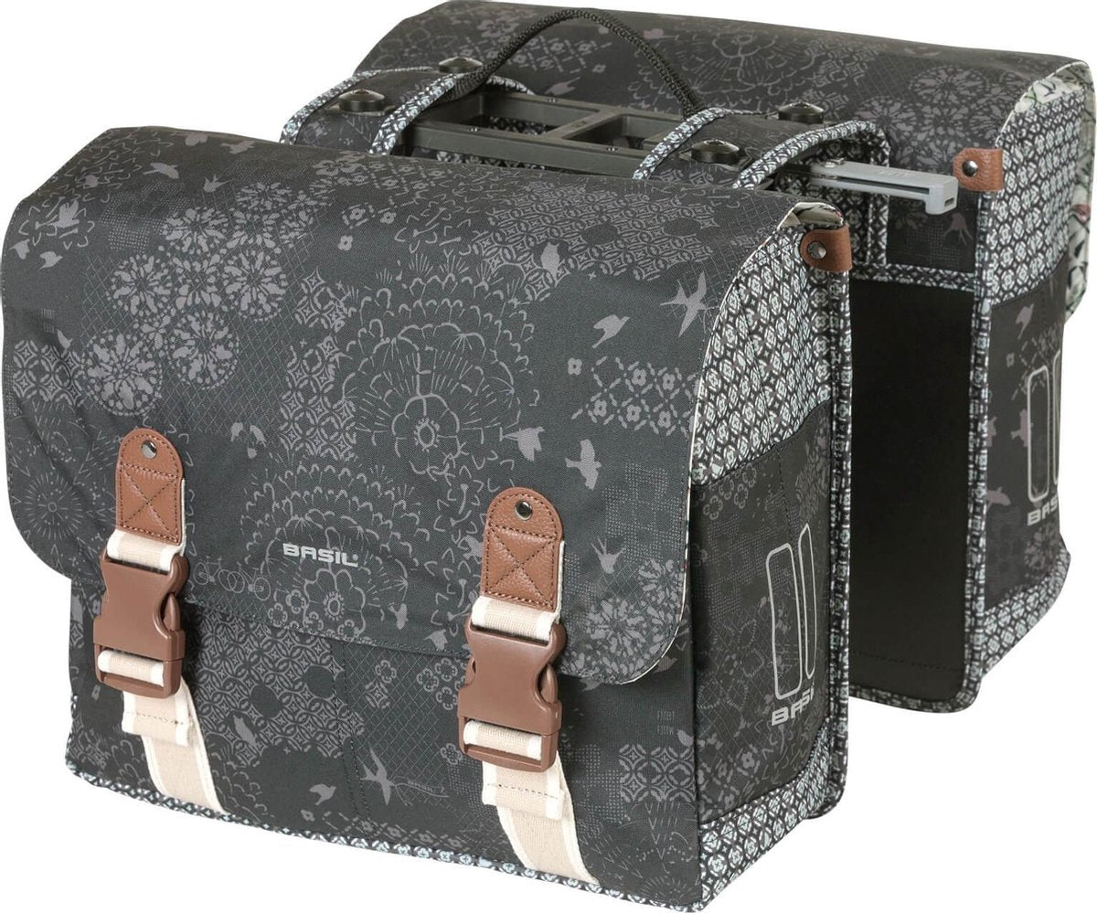 Basil Bohème Dubbele fietstas MIK - Zwart - 35 Liter