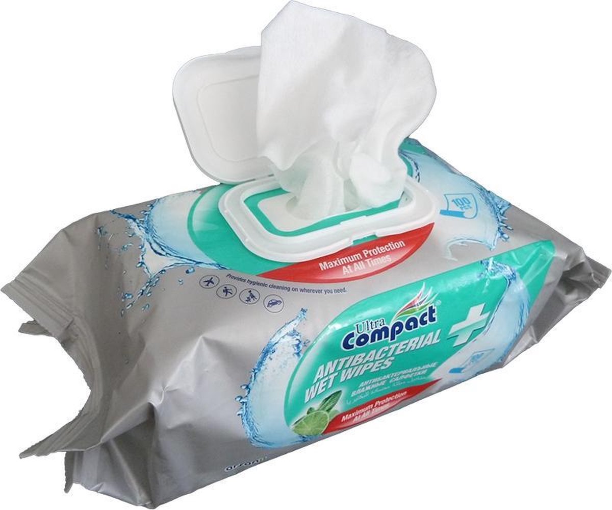 Anti bacteriele natte doekjes pak a 100