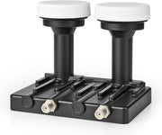 LNB | Twin Monoblock 6° | Outputs: 2x F-connector | Ruisbereik: 0.85 dB | Conversiewinst: 52-67 dB | Zwart