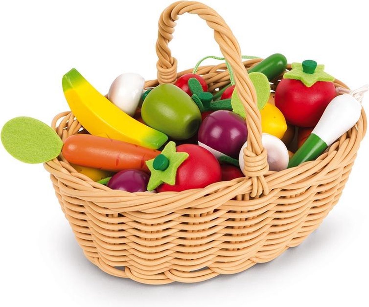 Janod Mandje groente en fruit (24-delig)