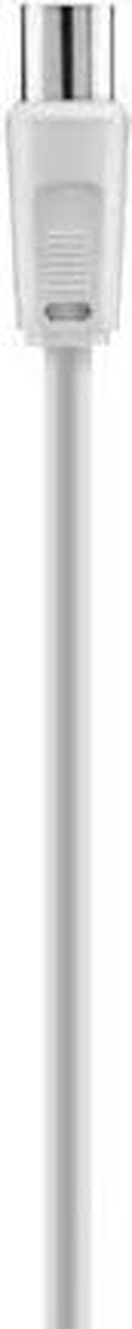 CABLE.ANTENNA.COAX.M/F.1M.75dB.WHITE.NICKEL-PLATED