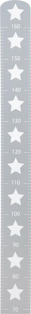 Roba Groeimeter Little Stars Junior 160 Cm Hout Grijs/wit