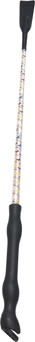 S2g Rijzweep Paardjesmotief 80 Cm Polyester Ivoorwit