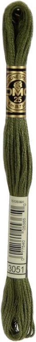 3 stuks DMC Borduurgaren-3051 Groen
