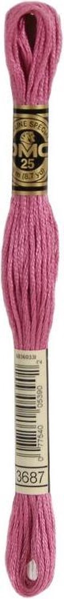 3 stuks DMC Borduurgaren-3687 Oud Rose