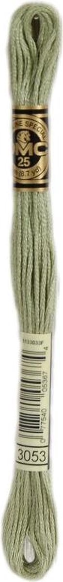 3 stuks DMC Borduurgaren-3053 Groen