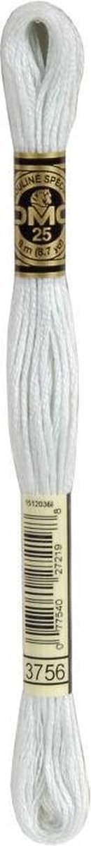 3 stuks DMC Borduurgaren-3756 Licht Blauw
