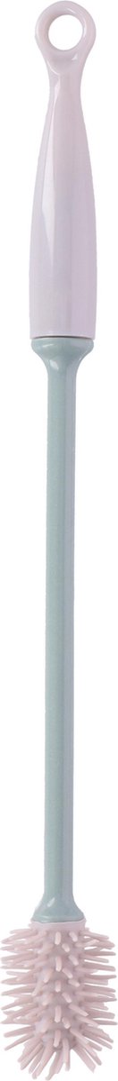 Combi-Label Flessenborstel - Flessenreiniger - Afwasborstel - Fles Reiniger - 29cm - PVC/Rubber - Grijs
