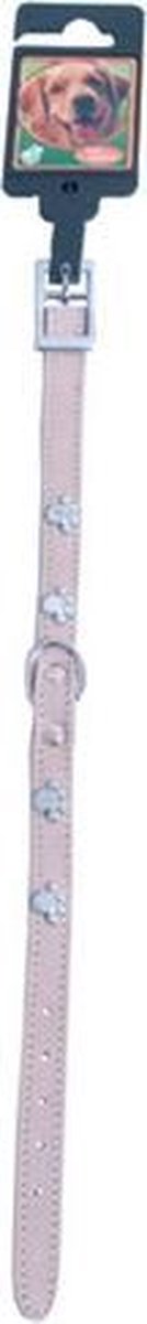 Halsband nubuck met poot grijs 12mm -30cm