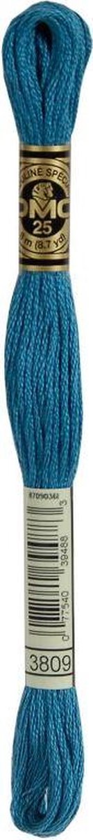 3 stuks DMC Borduurgaren-3809 Aqua Groen