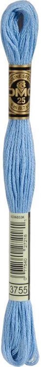 3 stuks DMC Borduurgaren-3755 Blauw