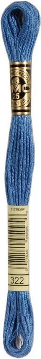3 stuks DMC Borduurgaren-322 Jeansblauw