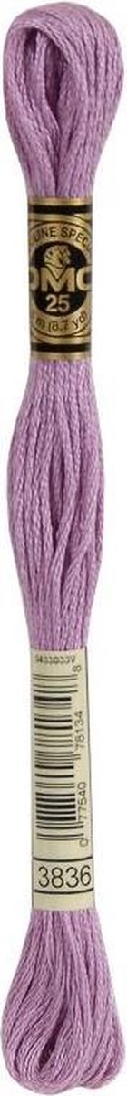 3 stuks DMC Borduurgaren-3836 Lila/Paars