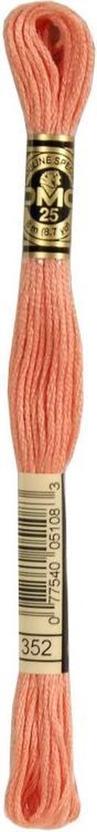 3 stuks DMC Borduurgaren-352 Zalm