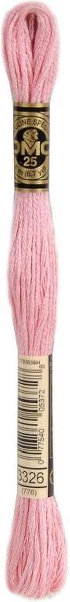 3 stuks DMC Borduurgaren-3326 Rose