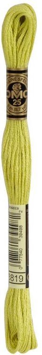 3 stuks DMC Borduurgaren-3819 Lime Groen