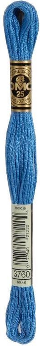 3 stuks DMC Borduurgaren-3760 Blauw