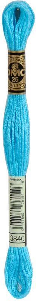 3 stuks DMC Borduurgaren-3846 Aqua