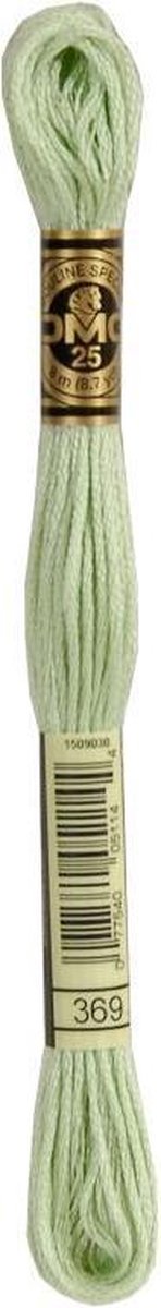 3 stuks DMC Borduurgaren-369 Licht Groen