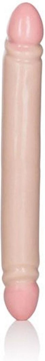 Gladde Dubbele Dildo - beige