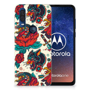 Siliconen Hoesje met foto voor Motorola One Vision Old Skool