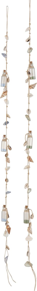 J-Line Sling Fles Licht Blauw/Licht Groen Glas Assortiment Van 2