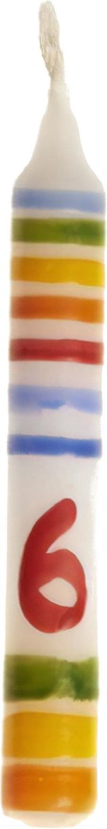 Glückskäfer Verjaardagskaars Cijfer 6 10 Cm Multicolor