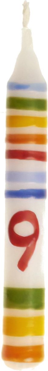 Glückskäfer Verjaardagskaars Cijfer 9 10 Cm Multicolor