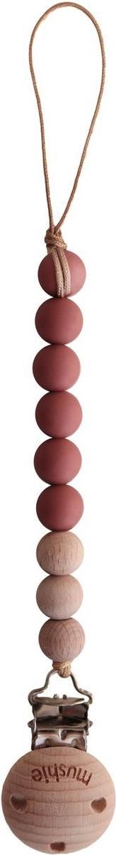 Speenkoord Mushie Redwood|Hout/Siliconen