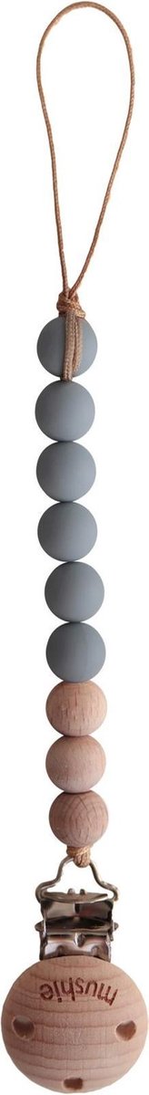 Speenkoord Mushie Stone (hout/siliconen)