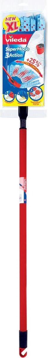 4x Vileda mop en steel Supermocio 3Action