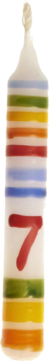 Glückskäfer Verjaardagskaars Cijfer 7 10 Cm Multicolor