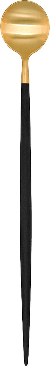 Longdrink lepel // Cutipol - Goa - Zwart/Goud (set van 6)