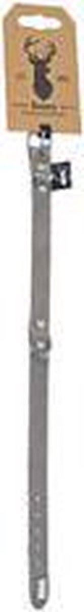 Boony Est1941 lederen halsband 30mm 60cm lang grijs