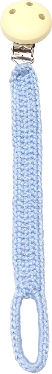 Naturezoo Fopspeenketting Bamboestof 20 Cm Hemelsblauw
