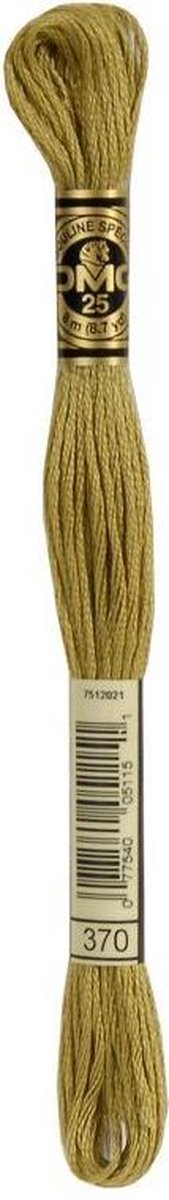 3 stuks DMC Borduurgaren-370 Oud Groen