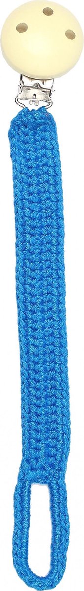 Naturezoo Fopspeenketting Bamboestof 20 Cm Blauw