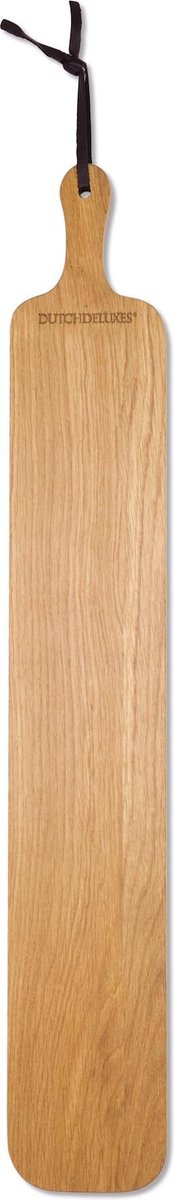 Dutchdeluxes - XL Broodplank / Serveerplank - Stripe - Massief Eikenhout - 70 x 12 cm - Met handvat