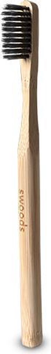 Swoods - Bamboe tandenborstel (blanco) (soft) | Bamboo tandenborstel | Houtskool geïmpregneerd | 96% natuurlijk afbreekbaar