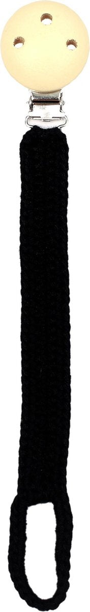 Naturezoo Fopspeenketting Bamboestof 20 Cm Zwart