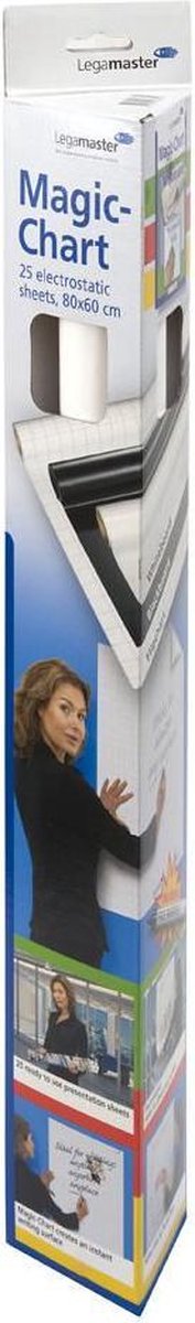 Legamaster - magic-chart - whiteboard - folie - 60x80cm - wit - 4 x 25 vel