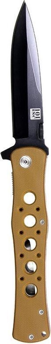 Metalen zakmes / survival mes bruin met G10 handvat - inklapbaar - 27 cm