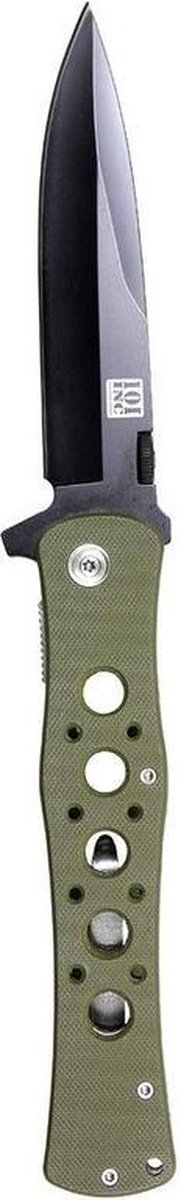 Metalen zakmes / survival mes groen met G10 handvat - inklapbaar - 27 cm